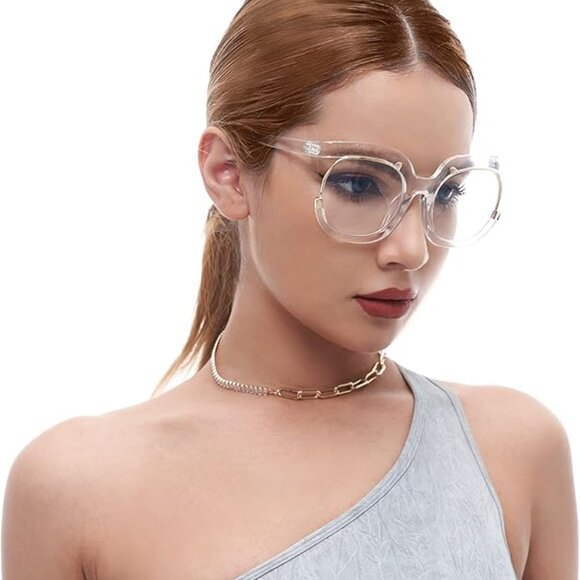 Stylish Round White Reading Glasses - Picture 5 of 6